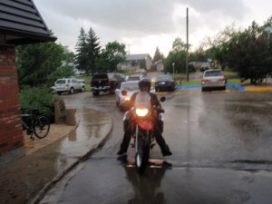 Arriving in Brandon, Manitoba. in the pouring rain