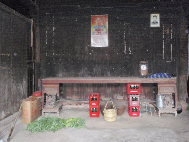 Chairman Mao's pictures are everywhere.