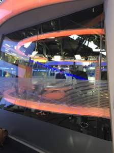 Oded Grober preparing to go on air.